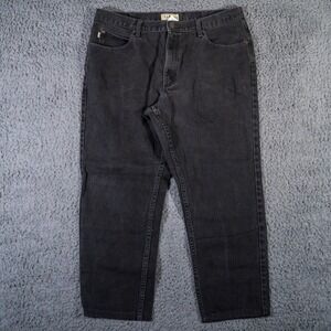 L.L. Bean Jeans Mens 38x29 Black Classic Fit 100% Cotton Faded Vintage Denim